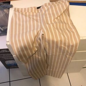 Striped beige pants